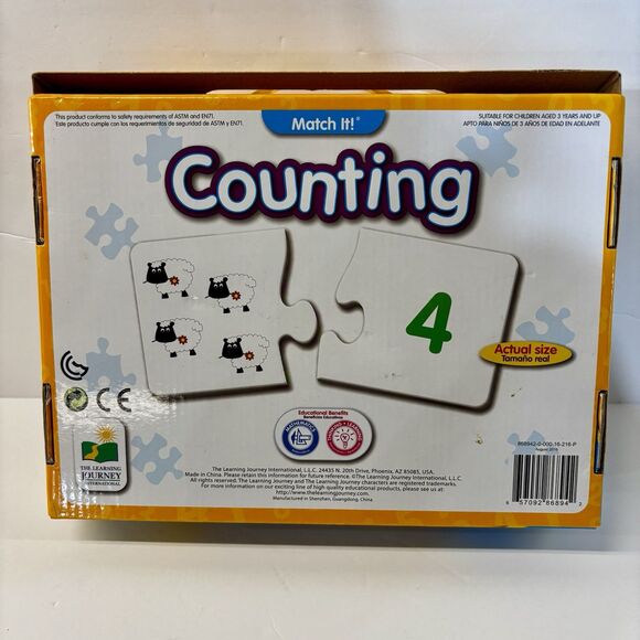 Match It! Mathematics Counting Set of 30 Self Correcting Puzzle Math COMPLETE - Picture 3 of 6